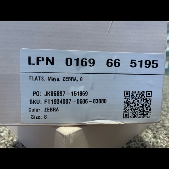NIB JustFab Maya Zebra Flats Sz8 - Picture 6 of 6